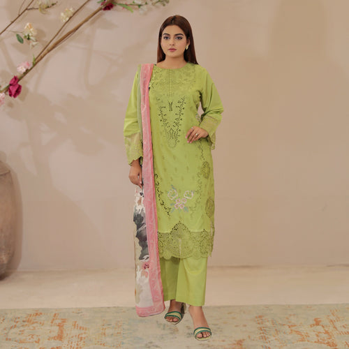 DE-13: Coral Delight Eid Ensemble – Luxury Lawn Eid Collection