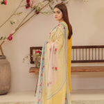 DE-04: Sunset Glow Eid Ensemble – Luxury Lawn Eid Collection