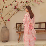 DE-03: Blush Pink Floral Eid Outfit – Luxury Lawn Collection